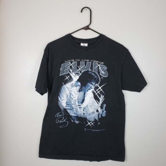 Elvis Presley Live In Last Vegas Rock Band M Shirt - Picture 2 of 5